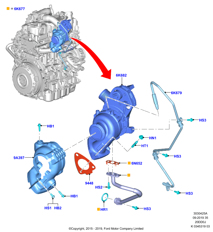 Турбокомпрессор, 2.0L Diesel Panther