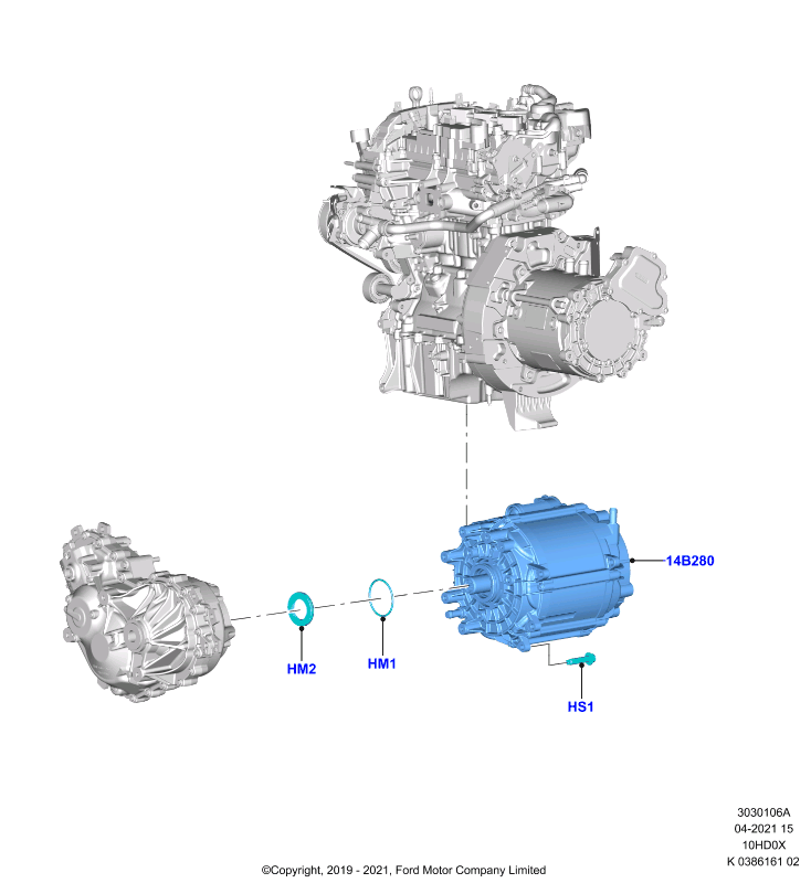 Электродвигатель, 1.0L Fox PHEV
