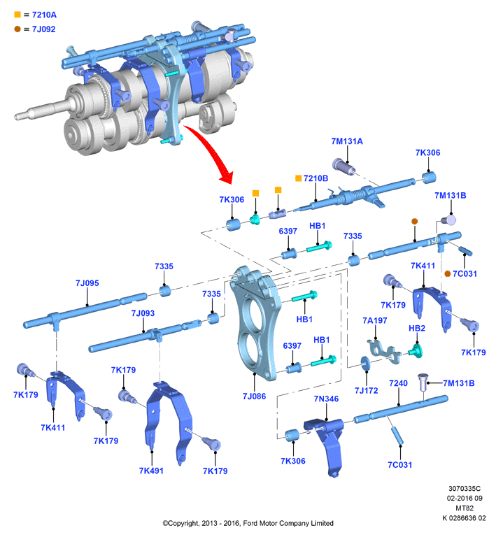 Мех-м переключ. передач МКПП, 6 Speed Manual Transmission