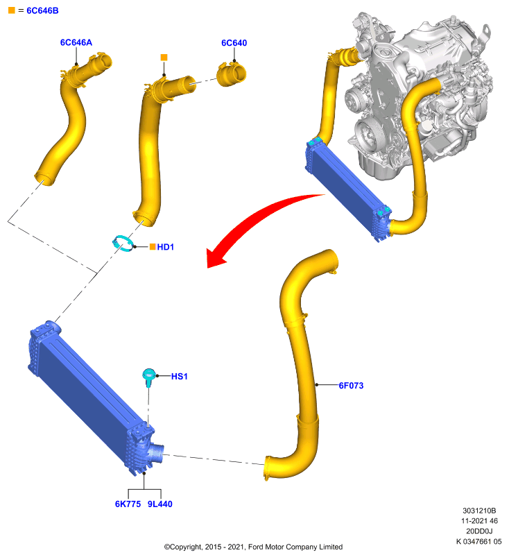 Пром.теплообм/воздуховоды и шланги, 2.0L Diesel Panther