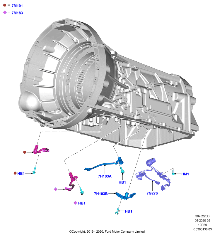 Модули и датчики коробки передач, 10 Speed Auto Transmission