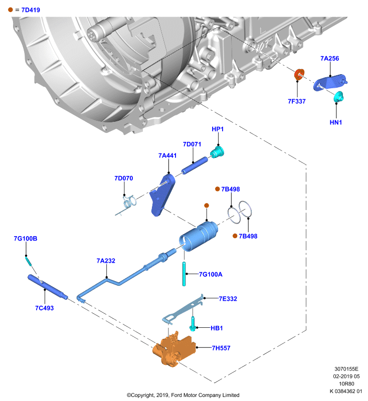 Механизмы управл. коробки передач, 10 Speed Auto Transmission