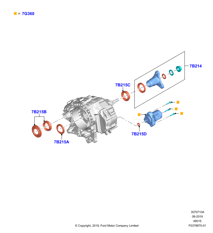 Элементы раздаточной коробки, B-W 4801 Transfer Case