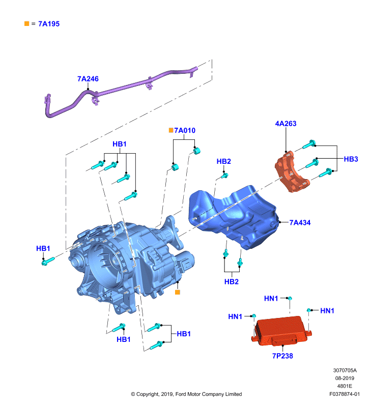 Картер раздаточной коробки, B-W 4801 Transfer Case