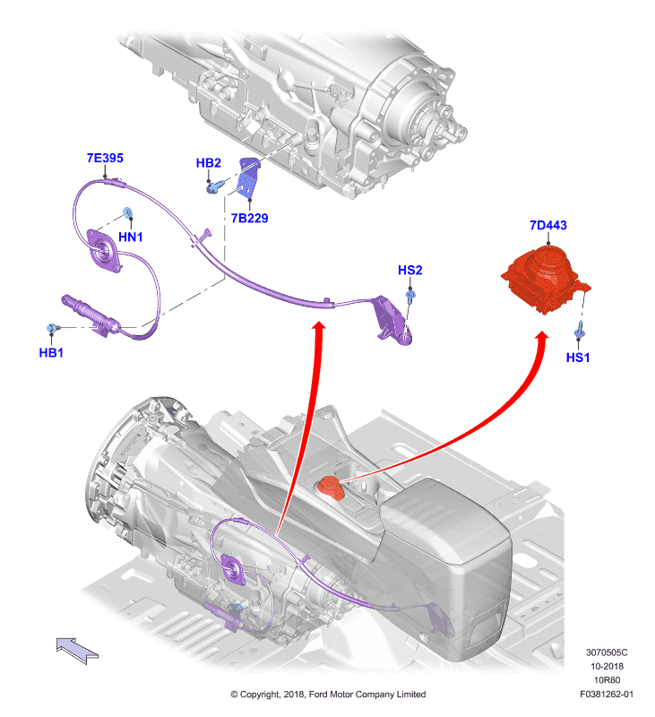 Перекл.пер.-Автомат.кор.пер., 10 Speed Auto Transmission