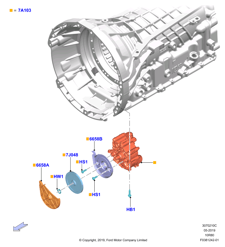 Насос коробки передач в сборе, 10 Speed Auto Transmission