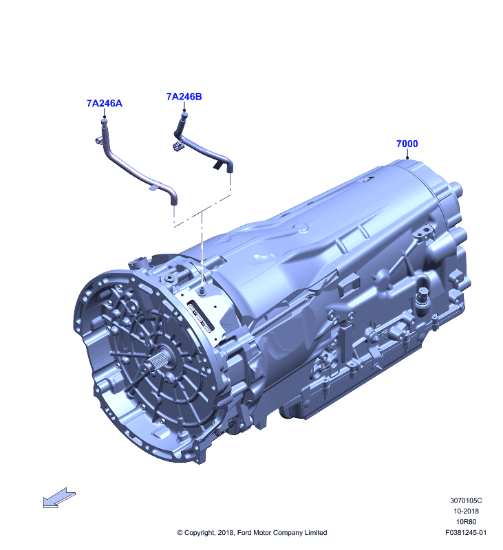 Коробка передач и привод спидометра, 10 Speed Auto Transmission