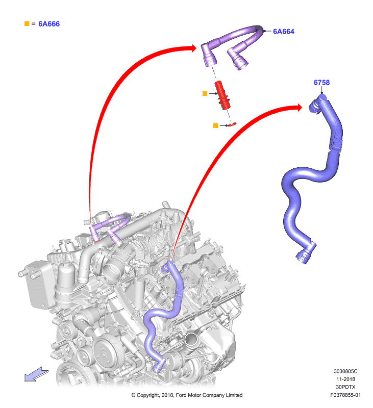 Сист.пониж.токс.выхл.-картер, 3.0L GTDI TC V6