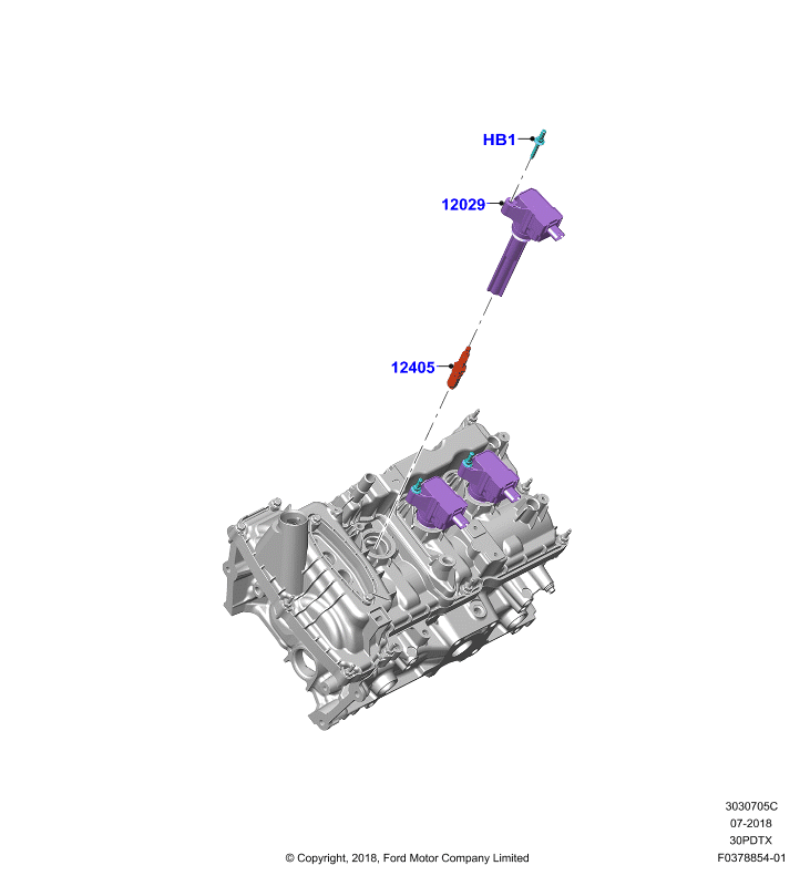 Катушка заж.и провода/свечи заж., 3.0L GTDI TC V6