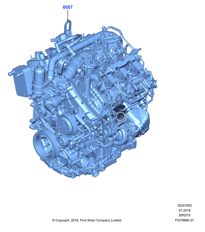 Полностью укомплектованн. двигатель, 3.0L GTDI TC V6