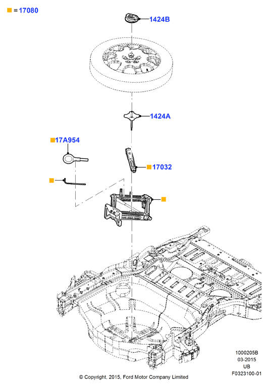 Схема установки 5F9Z 1424-AA
