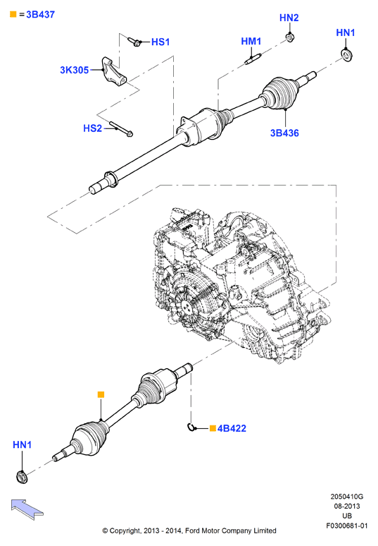 Схема установки BB5Z 3B437-D