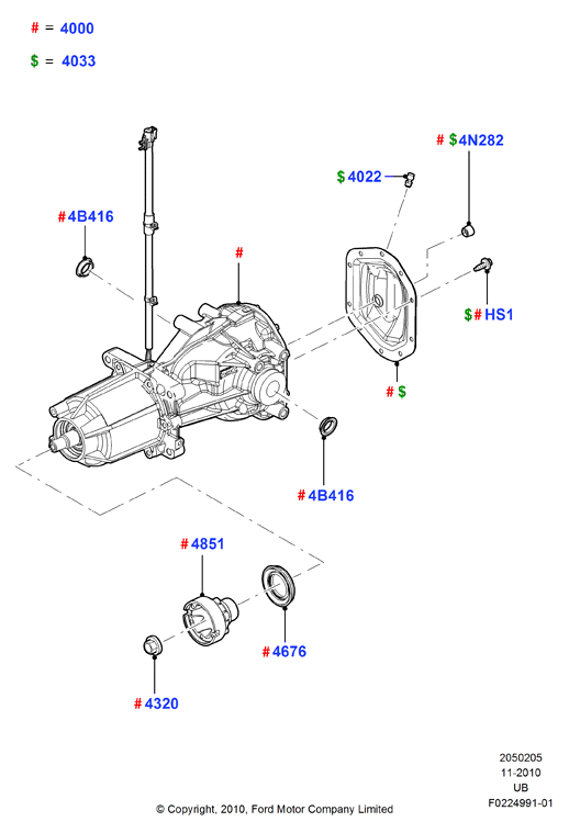 Схема установки 6L8Z 4022-A