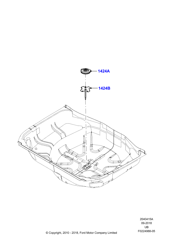 Схема установки 5F9Z 1424-AA