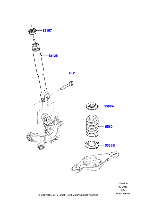 Схема установки BB5Z 18125-B