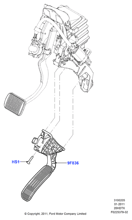 Орг.упр.акселератором/ТНВД, 2.0L DOHC 16v DI Valencia