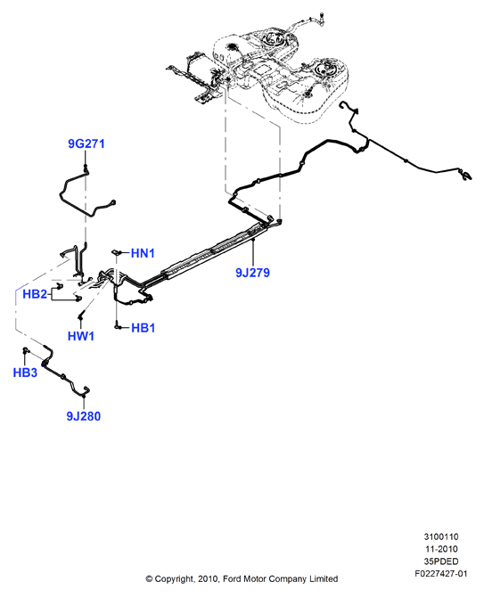 Топливные магистрали, 3.5L DOHC VCT