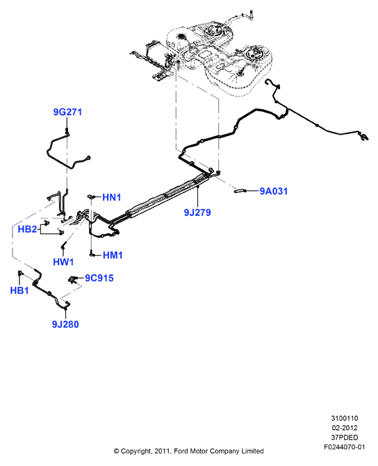 Топливные магистрали, 3.7L DOHC 4v V6 EFI