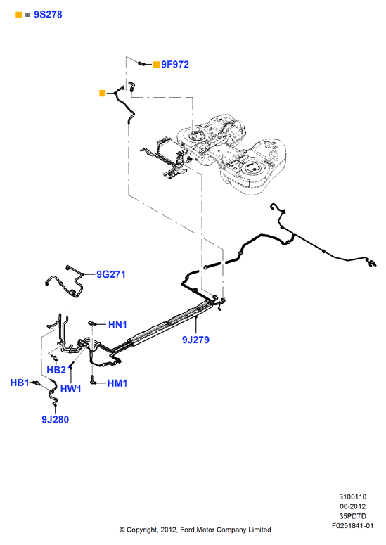 Топливные магистрали, 3.5L DOHC Turbo