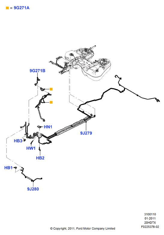 Топливные магистрали, 2.0L DOHC 16v DI Valencia