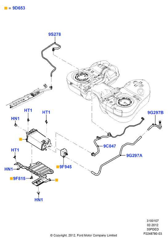 Система улавливания паров топлива, 3.5L DOHC VCT