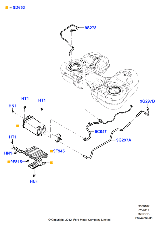 Система улавливания паров топлива, 3.7L DOHC 4v V6 EFI