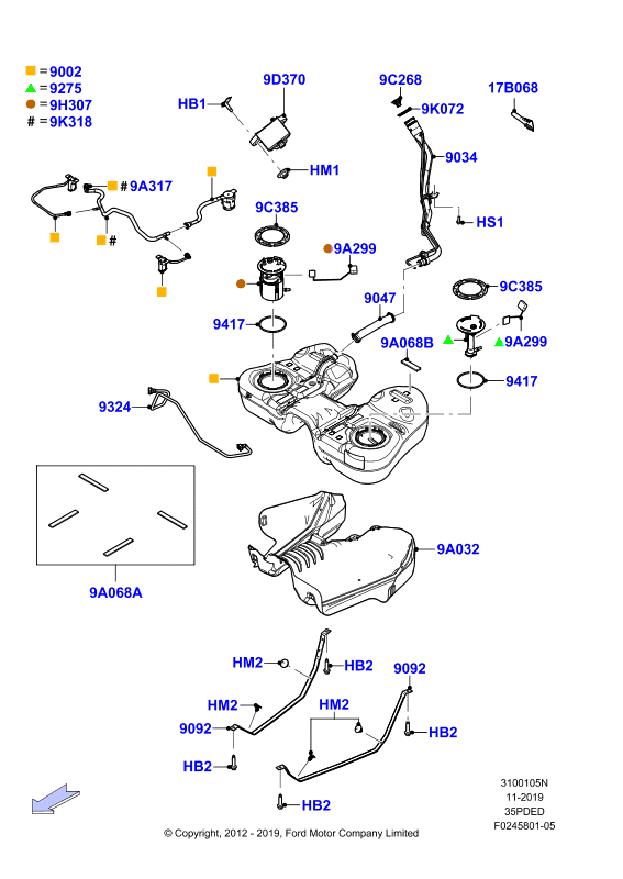 Топл. бак и сопутствующие эле., 3.5L DOHC VCT