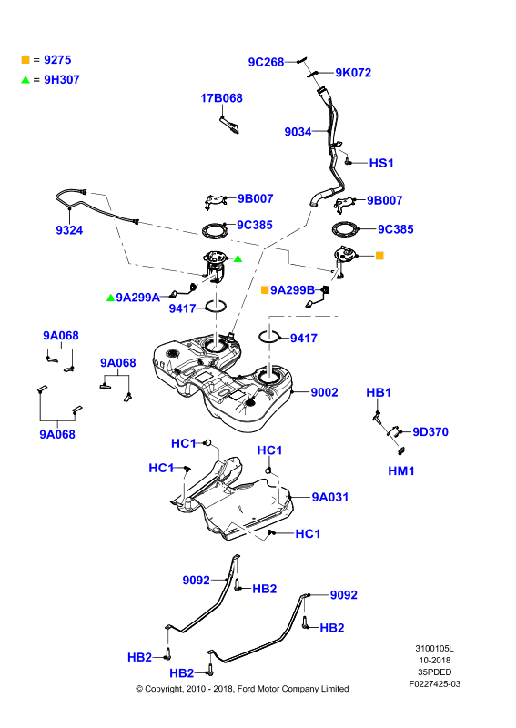 Топл. бак и сопутствующие эле., 3.5L DOHC VCT