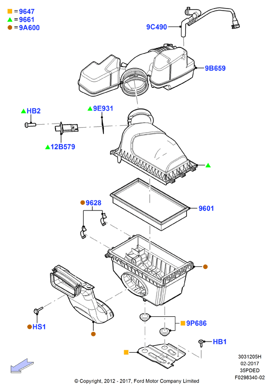 Воздушный фильтр, 3.5L DOHC VCT