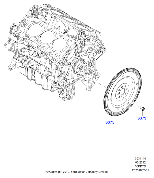 Маховик, 3.5L DOHC Turbo