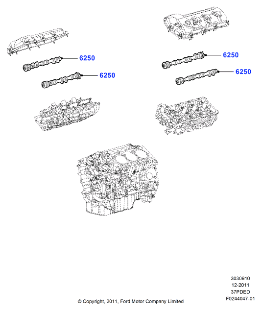 Распределительный Вал, 3.7L DOHC 4v V6 EFI
