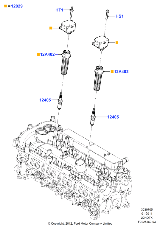 Катушка заж.и провода/свечи заж., 2.0L DOHC 16v DI Valencia
