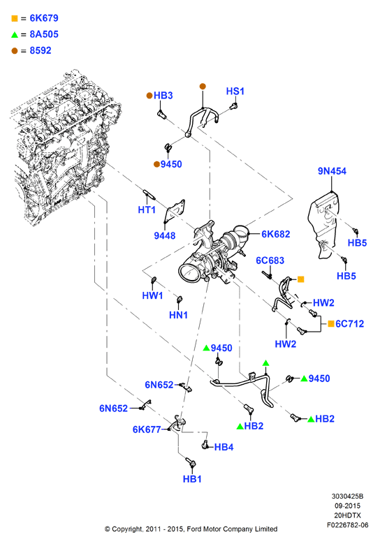 Турбокомпрессор, 2.0L DOHC 16v DI Valencia