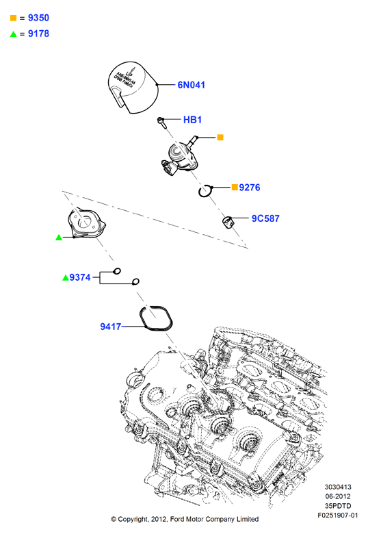 ТНВД, установл. на двигат., 3.5L DOHC Turbo