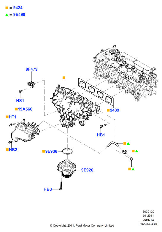 Впускной коллектор, 2.0L DOHC 16v DI Valencia