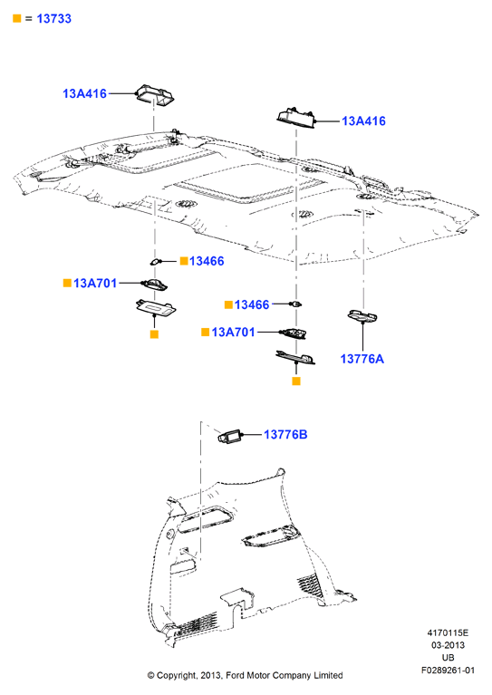 Схема установки BB5Z 13733-AB