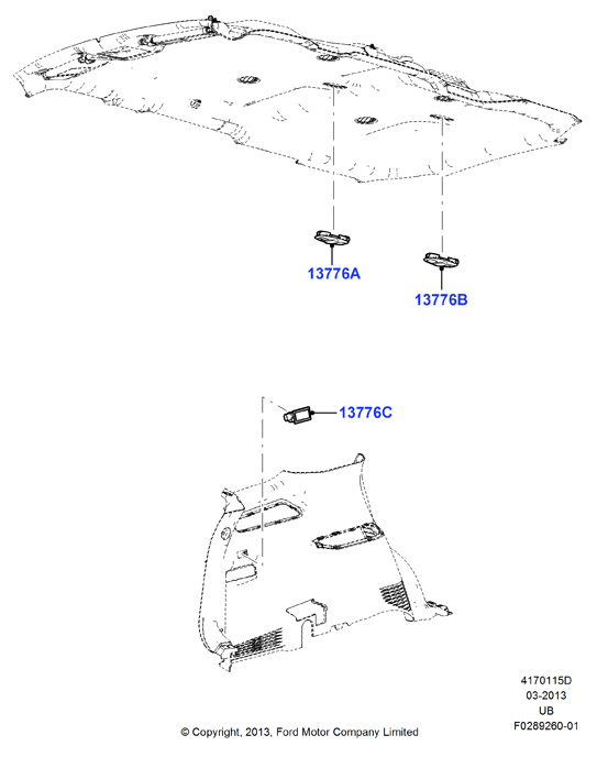 Схема установки 3W1Z 13A756-AA