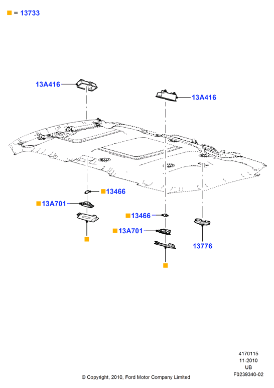 Схема установки BB5Z 13733-AB