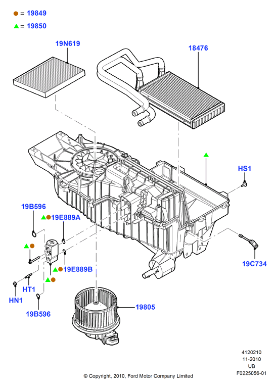Схема установки AE9Z 19805-B