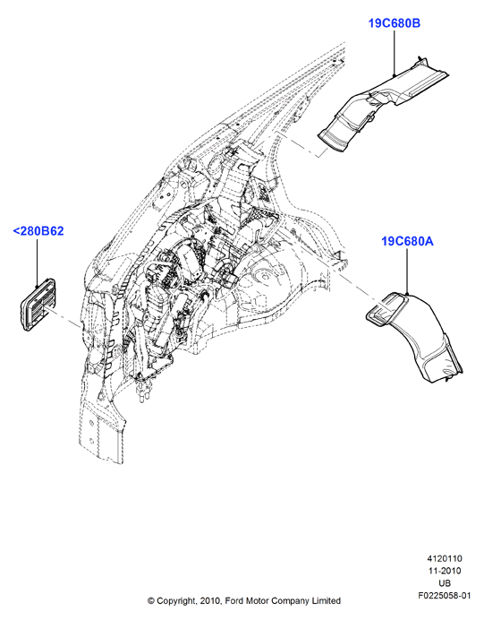 Схема установки BB5Z 19C680-A