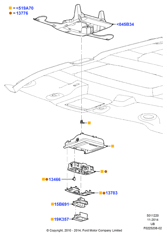 Схема установки 9L1Z 19K357-AE