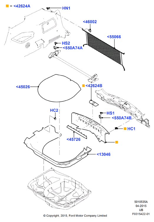 Схема установки 5F9Z 7446002-AAA