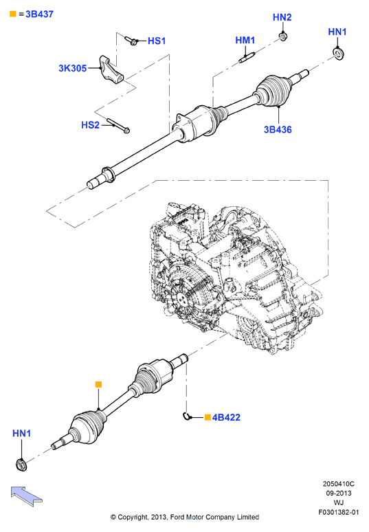 Схема установки BB5Z 3B437-D