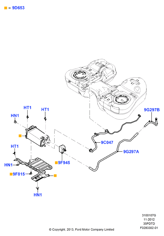 Система улавливания паров топлива, 3.5L DOHC Turbo