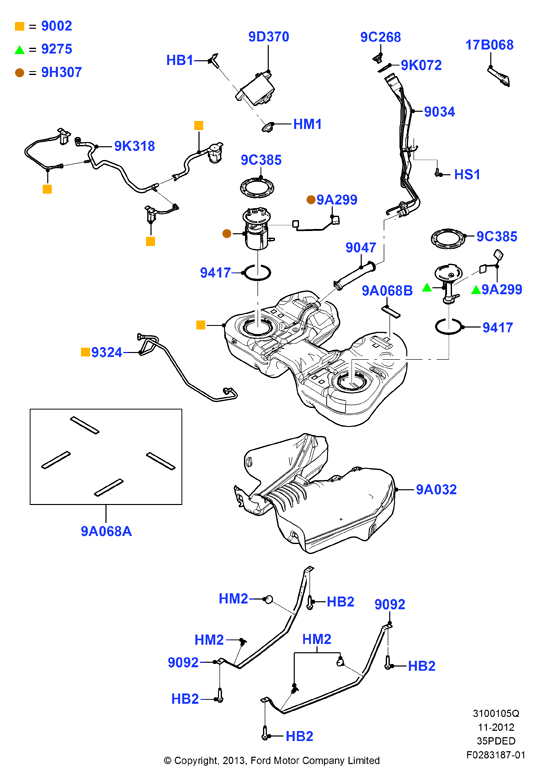 Топл. бак и сопутствующие эле., 3.5L DOHC VCT