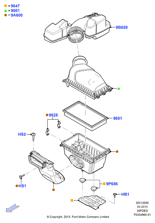 Воздушный фильтр, 3.5L DOHC VCT