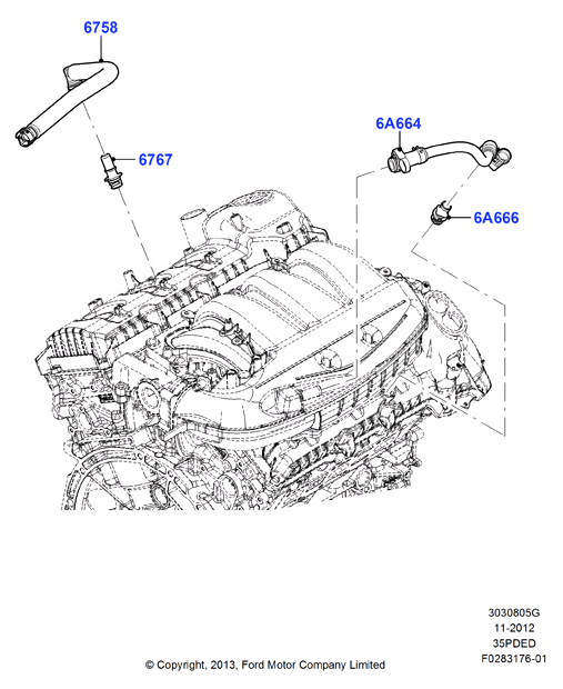 Сист.пониж.токс.выхл.-картер, 3.5L DOHC VCT