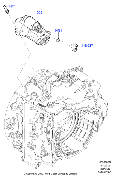 Опоры стартера, 3.5L DOHC VCT