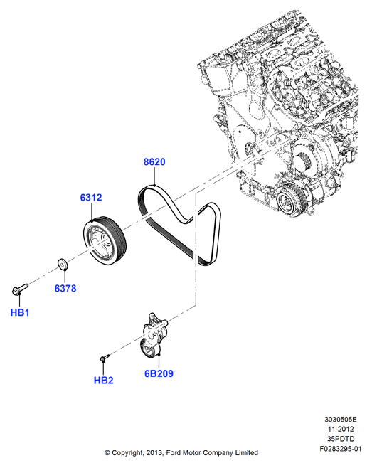 Схема установки F5RZ 6A340-B
