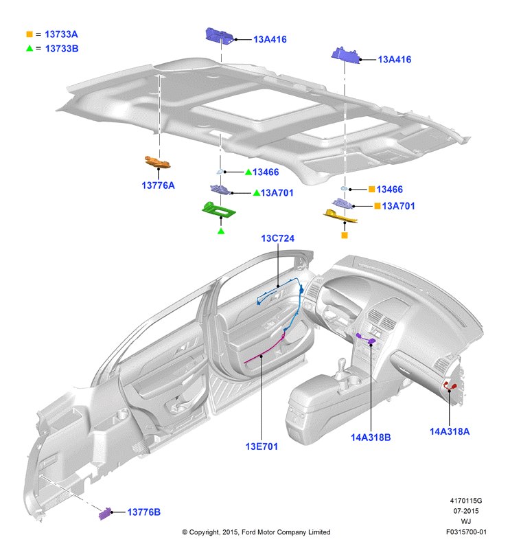 Схема установки DB5Z 13733-AF